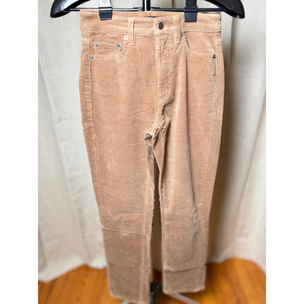 Quince Organic Stretch Corduroy Straight Leg Women's 2 Warm Sand Tan Quiet Luxur